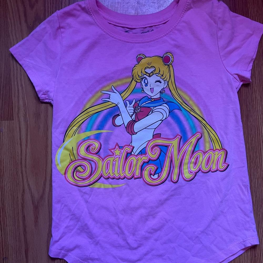 Sailor Moon Anime Pink Multicolored Top Size m
